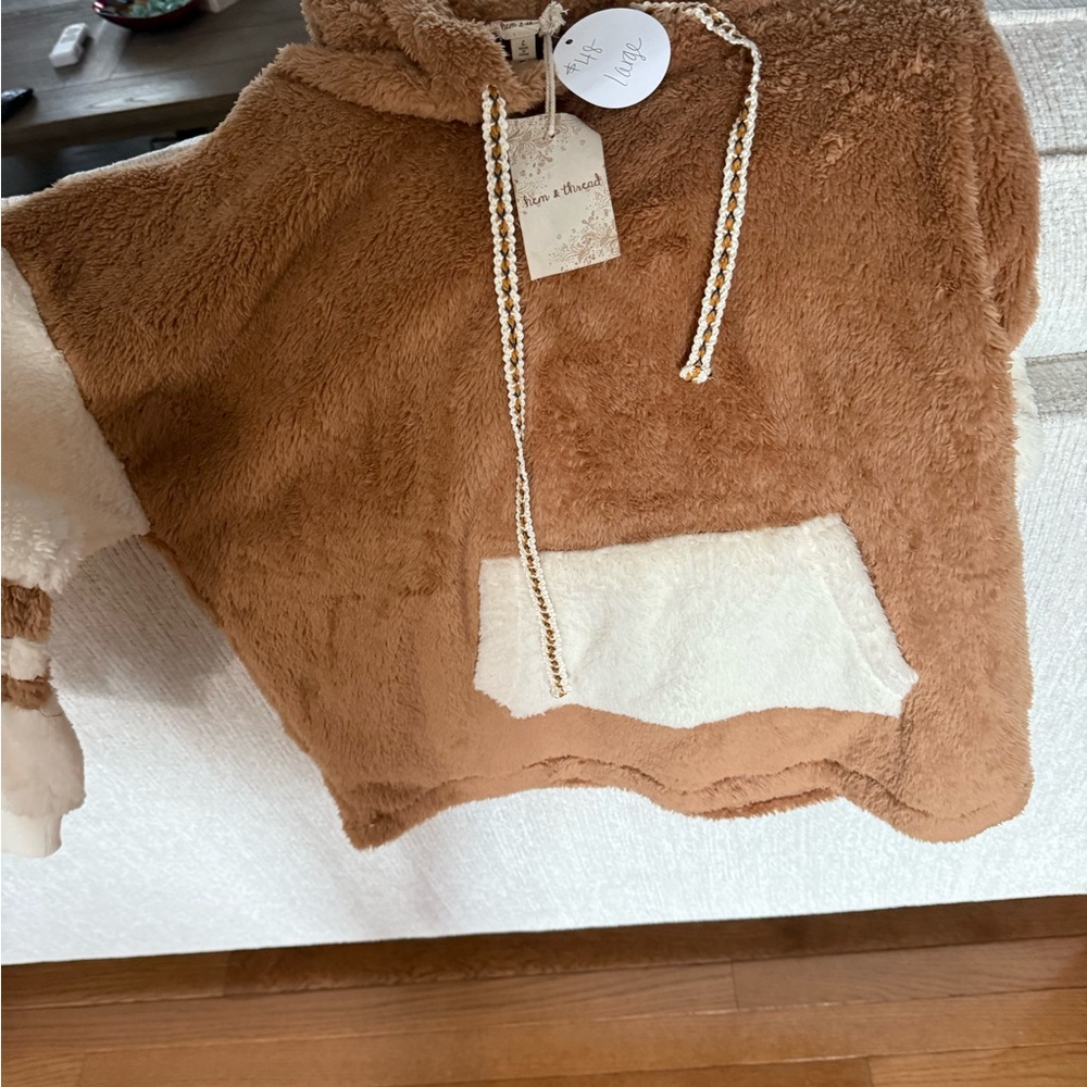 Cozy Brown and White Women's Sweater - Picture 8 of 10